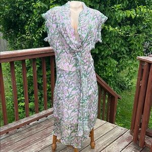 Dodo Bar Or Floral Italian Designer Midi Dress Size 8- Romantic, Feminine